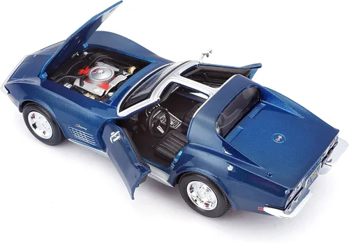 Vista 6 de Maisto 1/24 Edición Especial 1970 Chevrolet Corvette - Azul