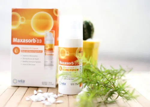Vista 6 de Vita Sciences Maxasorb Crema de vitamina D3 para aliviar la psoriasis y cuidado saludable de la piel, fórmula sin picazón, sin parabenos con 1000 UI