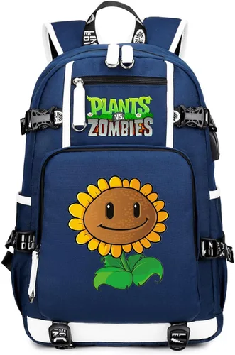 Vista 14 de ISaikoy Game Plants vs. Zombies - Mochila de hombro para libros, mochila escolar, color 1