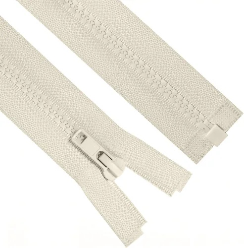 Vista 15 de Sawoake 2 cremalleras separadoras #5 de 5 pulgadas para chaquetas de costura, cremallera de cremallera, cremalleras de plástico moldeado beige