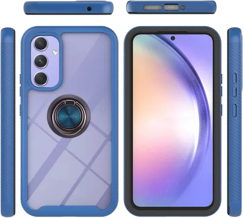 Vista 14 de Funda compatible con Xiaomi Poco X3 NFC, compatible con Xiaomi Poco X3 Pro/Poco X3 Ring Stand 3 en 1, color negro