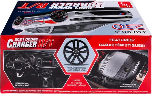 Vista 3 de AMT Kit de modelo a escala 1:25 Dodge Charger R/T 2021 "America 250" 2021