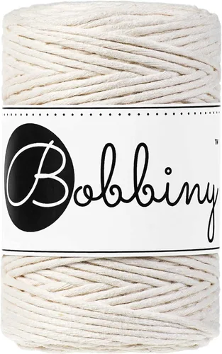 Vista 12 de Bobbiny Cordón de macramé de una sola capa para bebé de 0.069 pulgadas (100% algodón reciclado)