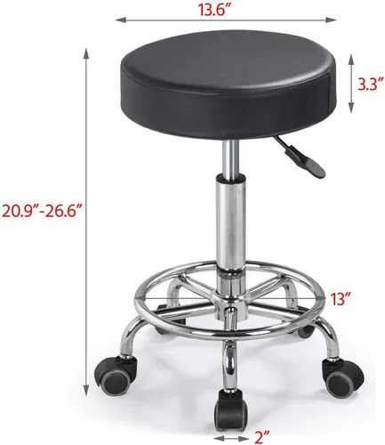 Vista 4 de Yaheetech Mesa de masaje plegable de aluminio con taburete ajustable