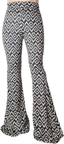Vista 98 de ShopMyTrend - Pantalones de yoga largos con piernas anchas y acampanadas estilo palazzo, con cintura alta, para mujer