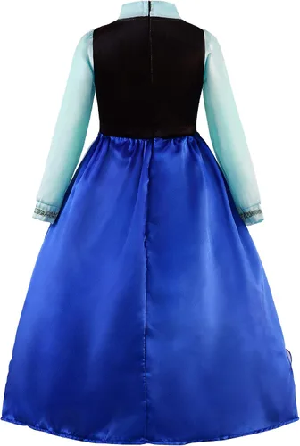 Vista 3 de Uhdear Disfraz de princesa para fiesta de nieve para niña juego con accesorios