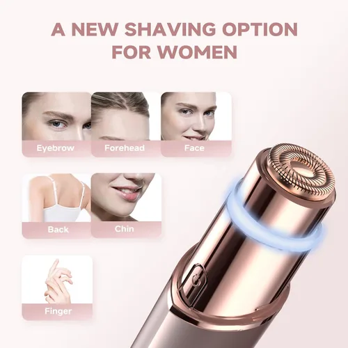 Vista 4 de Removedor de vello facial para mujeres (Gen 3 Pro), recortador facial de cejas, dispositivo de depilación 2 en 1 de lujo para cara, labios, nariz