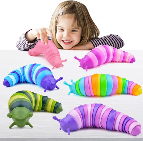 Vista 10 de Cevioce Babosa sensorial, mini babosa para adultos y niños, juguete sensorial para autismo, a partir de 3 años, relleno de Pascua (verde)