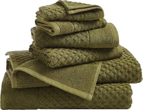 Vista 45 de Great Bay Home - Toallas de mano 100% algodón blanco, 6 toallas de baño suaves para manos, altamente absorbentes y de secado rápido, colección 01