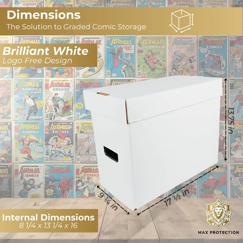 Vista 3 de Max Protection CGC Cajas de almacenamiento de cómics graduadas – Estuche resistente para cómics graduados de 35 a 40 grados con resistencia