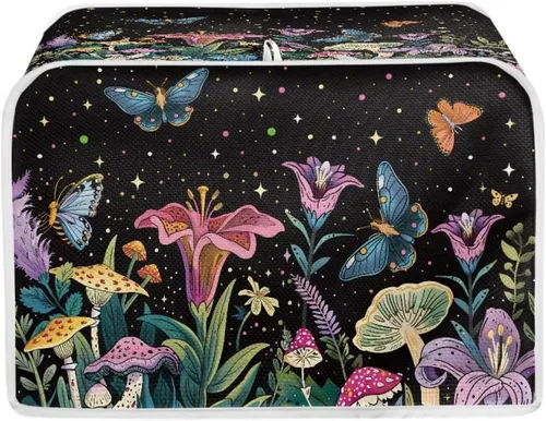 Vista 10 de Fundas decorativas para tostadora de notas musicales otoñales de 2 rebanadas para electrodomésticos de cocina pequeños, cubierta reversible