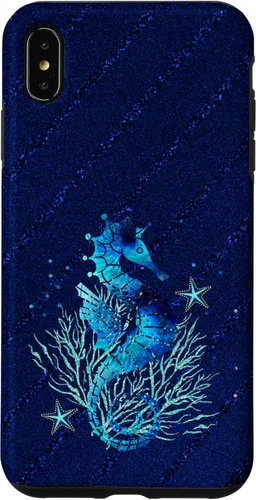 Vista 11 de Turquoise Seahorse Ocean Background Case for iPhone 17