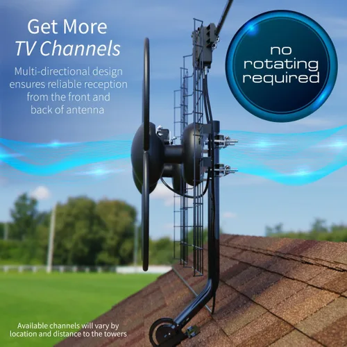 Vista 10 de Antennas Direct ClearStream 4V Antena de TV para Interiores y Exteriores, UHF VHF, Multidireccional, Rango de 70+ Millas, 4K 8K UHD, NEXTGEN TV