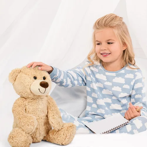 Vista 7 de BenBen Oso de Peluche Relleno, Oso de Peluche Marrón Relleno de 18 Pulgadas Juguete de Peluche, Regalos de Peluches Suaves para Baby Shower