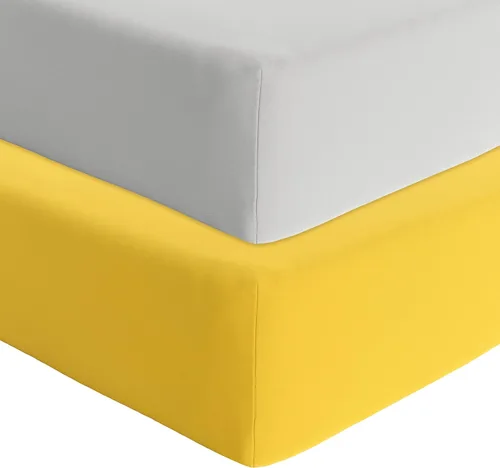 Vista 14 de Featherhead™ Paquete de 2 sábanas bajeras para moisés para bebé niño y niña, 100% algodón de jersey, 16 x 32 pulgadas, ajuste universal para colchón