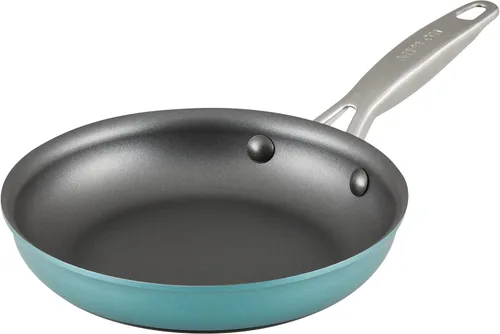 Vista 18 de Anolon Achieve - Juego de ollas y sartenes antiadherentes anodizadas duras, 9 piezas, color crema