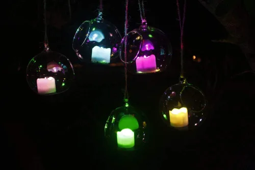 Vista 3 de Topstone Velas electrónicas LED sin llama que cambian de color con control remoto, 7 colores de rotación automática, funcionan con pilas, más de 400
