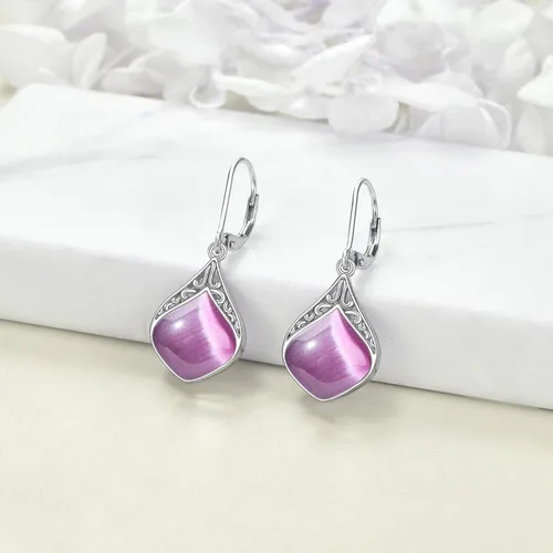 Vista 3 de Pendientes de lágrima de plata de ley con filigrana irlandesa celta lágrima gota aretes de joyería regalos para mujeres niñas