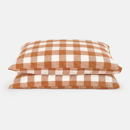 Vista 8 de Linen World - Juego de 2 fundas de almohada de lino francés, fundas de almohada que absorben la humedad lavadas a la piedra