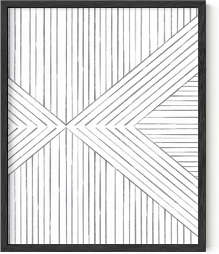 Vista 16 de HAUS AND HUES Impresiones artísticas abstractas en blanco y negro para decoración de pared moderna de mediados de siglo, arte abstracto en blanco
