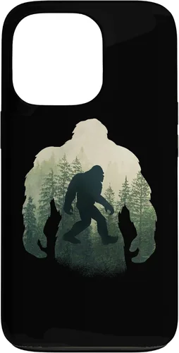 Vista 10 de Sasquatch Yeti Figure Nature Double Exposure Bigfoot Case for iPhone 17