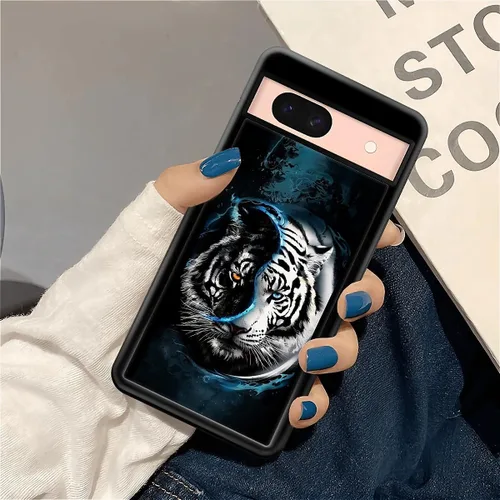 Vista 155 de Compatible con Google Pixel 4A 5G Mobile Case Creative Acrylic Panel trasero Silicona Protección Grip especialmente diseñado para Google Pixel 4A 5G