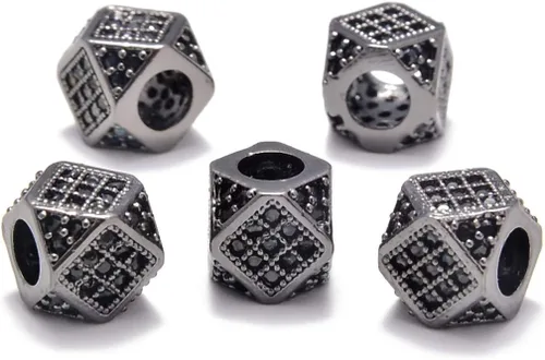 Vista 28 de AD Beads Pulsera de cuentas de zircón con tachuelas de strass