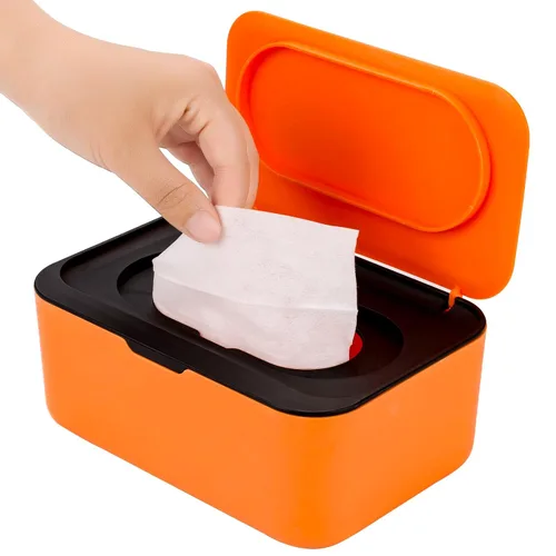 Vista 8 de Dispensador de toallitas para bebés, soporte para toallitas para bebés y adultos, mantiene el tejido húmedo fresco, funda de toallitas