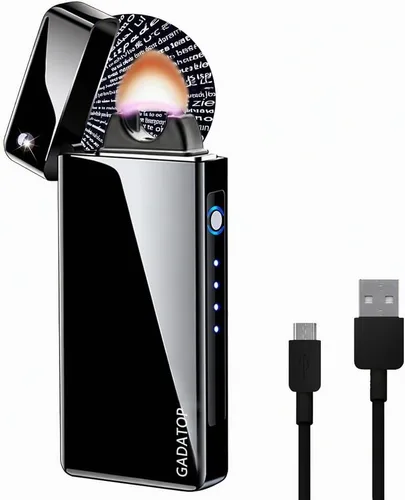 Vista 9 de GADATOP Encendedores eléctricos de plasma de arco, encendedor recargable por USB, a prueba de viento, sin llama, con batería de alta potencia