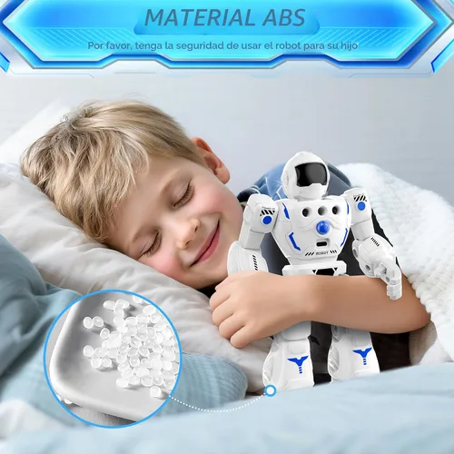 Vista 8 de Juguetes de robot para niños de 3 a 5 años, regalo de robots 2-Blanco