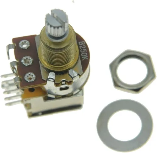 Vista 14 de Dopro Potenciómetro de guitarra bajo Push Pot (No Pull Anymore) Audio Taper Guitar Potenciómetro A250K