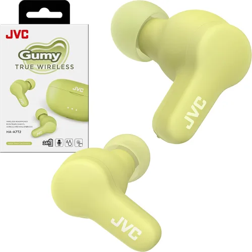 Vista 9 de JVC Gumy - Auriculares inalámbricos verdaderos, Bluetooth 5.3, funda de carga, reproducción de 24 horas, IPX4 resistente al agua, cómodo ajuste