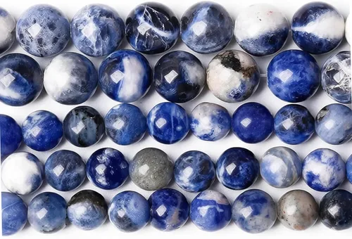 Vista 51 de 60 cuentas sueltas de piedra natural de turquesa africana de 0.236 pulgadas (6 mm) para hacer joyas, pulseras de bricolaje