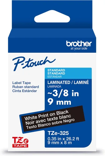 Vista 15 de Cinta laminada Brother Negro sobre Transparente, 6 mm (Tze111)