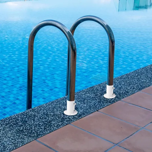 Vista 5 de 2 bridas de cubierta de piscina, bridas de escalera de piscina de acero inoxidable, bridas de cubierta de escalera de piscina, brida de varilla