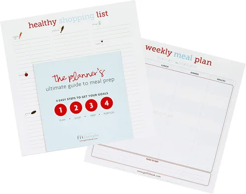 Vista 5 de Fitlosophy Eat Fit - Planificador semanal de comidas, lista de compras y guía de preparación de comidas, 40 páginas