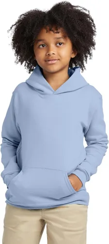 Vista 7 de Hanes Sudadera con capucha EcoSmart de forro polar para niños, sudadera con capucha para niños, sudadera sin botones Ceniza