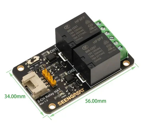 Vista 6 de Módulo de relé de 2 canales, placa de expansión de relé para Raspberry Pi Zero/Zero W/Zero WH/2B/3B/3B+/4B STM32 Ardui, aislamiento optoacoplador