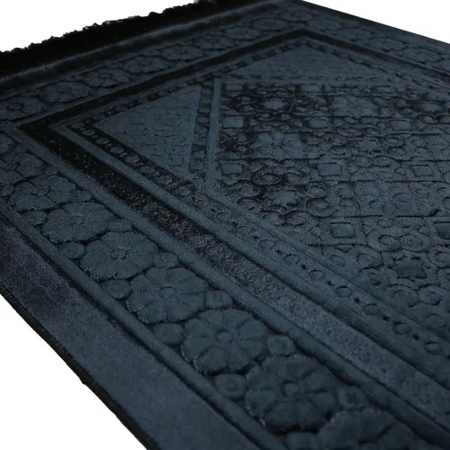 Vista 4 de Modefa Alfombra de Oración de Terciopelo – Alfombra Turca de Felpa Suave Janamaz Sajada Carpet para Hombres y Mujeres - Tapete de Oración Liso