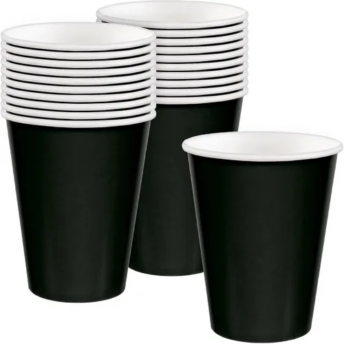 Vista 24 de Vibrantes vasos de papel morados (paquete de 20) – 9 onzas – Perfecto para fiestas, reuniones, picnics y uso doméstico