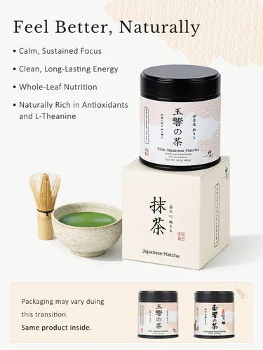 Vista 9 de YUZUKI Matcha Powder 1.41 oz – Polvo de té verde matcha japonés de grado ceremonial – Primera cosecha – Producto de Japón, Uji Kioto – Cero azúcar