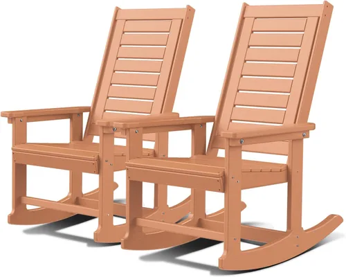 Vista 19 de GREENVINES Oversized Outdoor Rocking Chair, HDPE Rocker, Aqua
