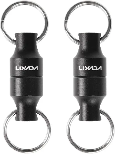 Vista 11 de LIXADA Soporte de liberación de red magnética para pesca Zinger Retractores de red de pesca con mosca, clip magnético, conector de red de aterrizaje
