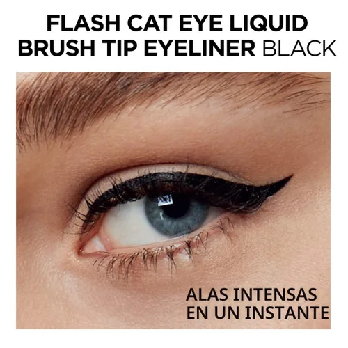 Vista 10 de L'Oreal Paris Makeup Infallible Flash Cat Eye Delineador de ojos líquido impermeable, negro, 0.44 onzas