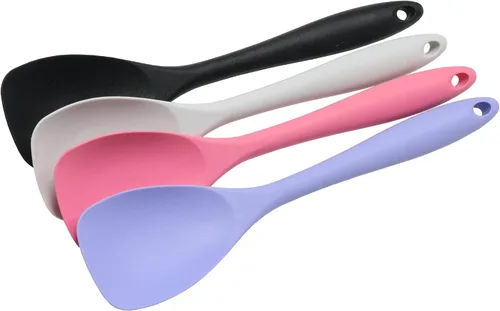 Vista 3 de Chef Craft Espátula de cuchara de silicona premium, 11.5 pulgadas, color negro