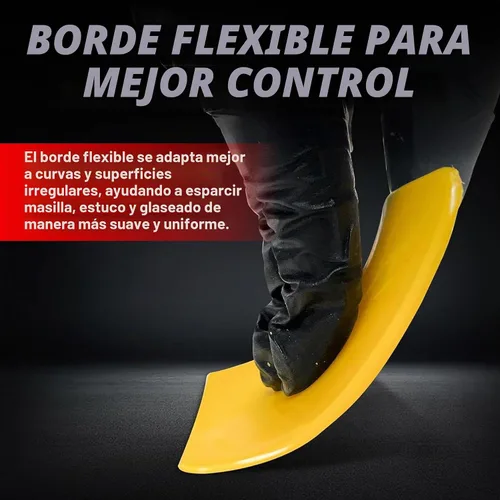 Vista 7 de LAUCO Esparcidores de relleno de carrocería para automóviles (100 piezas) – Esparcidor de plástico reutilizable amarillo para rellenos automotrices