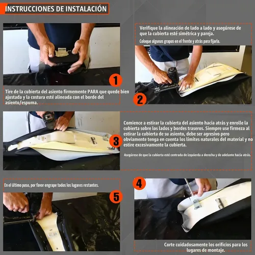 Vista 7 de Universal Funda de Asiento para Moto de Cross - Fundas de Asiento de Goma Suave Acanalada para Motocross Enduro Azul
