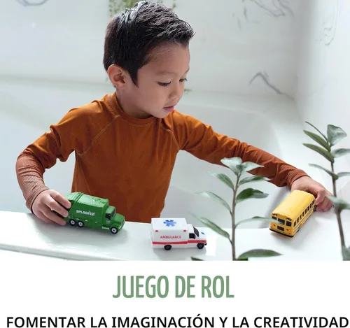 Vista 5 de SplashEZ Juguetes de Baño para Coche Sin Moho para Niños Juguetes de Baño para Niños Pequeños Sin Agujero para Agua Conjunto de Vehículos
