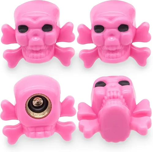 Vista 14 de 4 piezas de tapas de válvula de neumático estilo Cobra, forma de cabeza de serpiente, tapas universales de válvula de neumático con núcleo de cobre