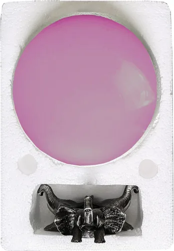 Vista 2 de Amlong Crystal Bola de cristal rosa de 8 pulgadas (7.874 in) con soporte de elefante
